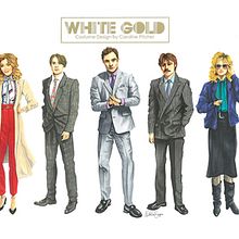 White Gold Costume Illustration. Traditional illustration, Drawing, Character Design, Fashion Design, Film, Video, TV, Ink Illustration, Figure Drawing, and TV project by Natalie Sega - 03.01.2025