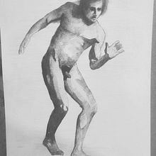 Hombre de mano levantada. Fine Arts, Sketching, Drawing, Pencil Drawing, Figure Drawing, Realistic Drawing, and Traditional illustration project by Juan Freddy Abarca Cordero - 03.02.2025