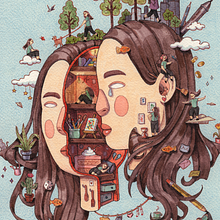 Self-Portrait | A New Beginning. Drawing, Fine Arts, Traditional illustration, Painting, and Watercolor Painting project by joifish - 03.02.2025