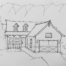 First try of Home Ein Projekt aus dem Bereich Architektonische Illustration, Zeichnung, Illustration mit Tinte, Sketchbook und Skizzenentwurf von Andrea van Rooyen - 03.03.2025