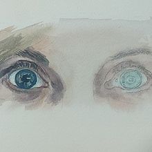 Violetas inacabados. Fine Arts, Painting, Portrait Drawing, and Watercolor Painting project by Juan Freddy Abarca Cordero - 03.03.2025
