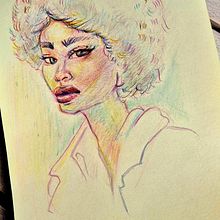 Mi primer retrato. Colored Pencil Drawing, Drawing, Portrait Drawing, and Sketchbook project by nelifer - 03.03.2025