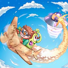 Aventuras en Cartón y Estrellas. Digital Illustration, Digital Drawing, and Children's Illustration project by Kevin Noguera - 03.04.2025