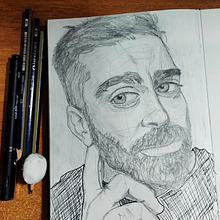 Intento de retrato. Projekt z dziedziny  R, sunek, Portret, Sketchbook, Sketching i  Sztuki piękne użytkownika Nina Curbelo - 04.03.2025