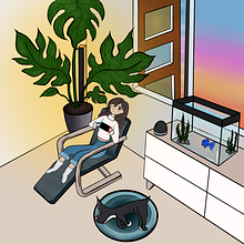 Relax time Ein Projekt aus dem Bereich Animation, 2-D-Animation, Digitale Illustration und Digitale Zeichnung von elisbeth_rodriguez29 - 04.03.2025