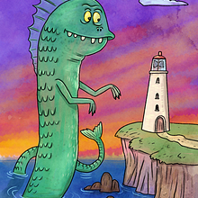 Giant Sea Monster. Digital Illustration project by Kfir Weizman - 03.05.2025