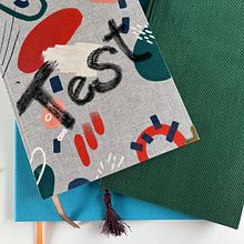 Handmade sketchbook Fabriano and Japanese silk. Arts, Crafts, Bookbinding, DIY, and Sketchbook project by Tatiana Mendez - 03.05.2025