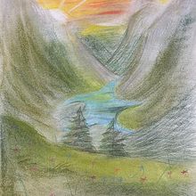 Paisatge. Traditional illustration project by Eithan Baltodano Puyen - 03.05.2025