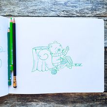 Character design sketchbook. Un proyecto de Diseño de personajes, Ilustración infantil, Dibujo con lápices de colores, Dibujo y Dibujo a lápiz de Judit Fülöp - 05.03.2025