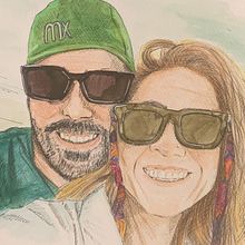 Dani y Estefanía Ein Projekt aus dem Bereich Traditionelle Illustration, Zeichnung, Grafikdesign, Bildende Künste, Design, Malerei, Aquarellmalerei, Kreativität, Bleistiftzeichnung, Porträtzeichnung und Artistische Zeichnung von Mikel Urtasun Osacar - 06.03.2025
