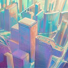 Urban Glow. Sketching, Drawing, Digital Illustration, Watercolor Painting, and Digital Painting project by dominik hebling - 03.06.2025
