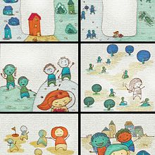 La niña invisible. Fine Arts, Watercolor Painting, Traditional illustration, Painting, Children's Illustration, Narrative, and Color Theor project by Cheryl Araujo - 03.06.2025
