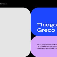 My portfolio. Un proyecto de Programación, Diseño Web, Desarrollo Web, CSS, HTML y JavaScript de thiagogreco7 - 06.03.2025