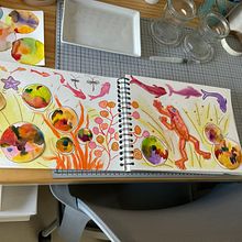 Ilustración ludica Ein Projekt aus dem Bereich Skizzenentwurf, Kreativität, Zeichnung, Aquarellmalerei und Sketchbook von analorenamato - 07.03.2025