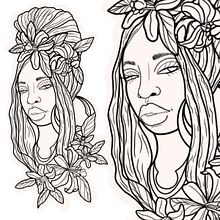 Preta e as laranjeiras . Un progetto di Disegno digitale, Illustrazione digitale, Disegno e Design di tatuaggi di Ana Paula Salomão do Nascimento - 08.03.2025