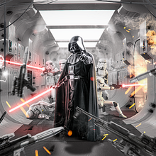 Proyecto final - Darth Vader aborda la nave Tantive IV. Photograph, Post-production, Photo Retouching, Photograph, Digital Photograph, Fine-Art Photograph, and Photomontage project by Juan Manuel Guzzoni Barahona - 03.08.2025