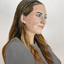 Macarena Luz y Magia. Portrait Drawing, Traditional illustration, and Watercolor Painting project by Milagros Rios Depaz - 03.09.2025
