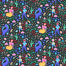 Print fairytale. Design, Printing, Traditional illustration, and Pattern Design project by Alê Marques - 03.10.2025