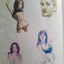 Sketchbook | colored pencils. Un proyecto de Dibujo con lápices de colores, Dibujo, Dibujo de Retrato y Sketchbook de Adrián Rayón - 10.03.2025