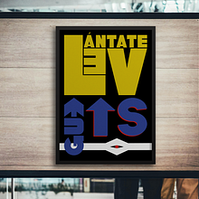 Póster Tipográfico Levántate y Sigue.. Un progetto di Creatività, Design, Design digitale, Graphic design, Design di poster  e Tipografia di j_ronald - 11.03.2025