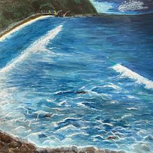 La Mar de Bien. Traditional illustration, Painting, Acr, lic Painting, and Sketchbook project by Krizia Romero Recaredo - 03.11.2025