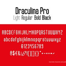 Draculina Pro - the font. Tipografia, Design gráfico, Design, Desenho tipográfico, Lettering, e Design de logotipo projeto de Cristian Catona - 11.03.2025
