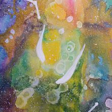 EL UNIVERSO Y SUS COMETAS.. Fine Arts, Painting, Traditional illustration, and Watercolor Painting project by María de los Reyes Fragueiro Cabaleiro - 03.12.2025