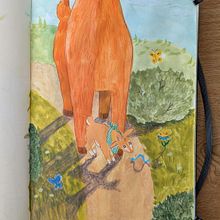 The Three Billy Goats Gruff. Un progetto di Character design, Illustrazione infantile, Pittura gouache, Disegno a matita, Albo illustrato e Sketchbook di Kara - 12.03.2025