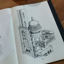 Architectural Daydreams. Architectural Illustration, Drawing, Traditional illustration, Ink Illustration, and Fine Arts project by malice.hedon - 03.13.2025