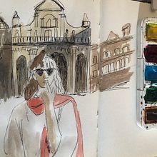 My final project. Sketching, Creativit, Drawing, Traditional illustration, Watercolor Painting, and Sketchbook project by Dina Soliman - 03.13.2025