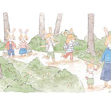 Afternoon Picnic. Character Design, Drawing, Traditional illustration, Ink Illustration, Manga, and Watercolor Painting project by Monica & Sonia - 03.14.2025