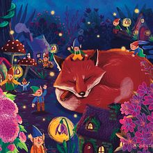 The Sleepy Fox. Children's Illustration, Digital Illustration, and Digital Drawing project by Michelle Cafeu - 03.15.2025