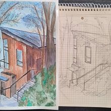 Casa en Bariloche. Un progetto di Disegno, Pittura ad acquerello, Illustrazione architettonica, Sketchbook, Illustrazione con inchiostro e Bozzetti di Samira Zuliani - 16.03.2025