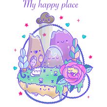 My happy place. Character Design, Digital Illustration, and Manga project by Cristina Ironci - 03.17.2025