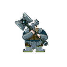 El Guerrero Pixel Art. Character Design, Video Games, Pixel Art, and Game Design project by María Chinchilla - 03.17.2025