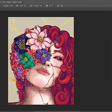 Kintsugi . Drawing, Portrait Drawing, Digital Drawing, Traditional illustration, Digital Illustration, and Digital Painting project by Samantha Guadalupe Elias Aguilar - 03.19.2025