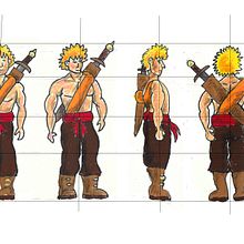 Experiencia con mi personaje con la fig. humana. Un projet de Conception de personnages, B, e dessinée, Dessin anatomique, Dessin au cra, on et Illustration traditionnelle de Carlos Andres Lis - 19.03.2025