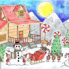  Christmas Illustration (Ilustração Natalina) Ein Projekt aus dem Bereich Digitale Illustration, Zeichnung und Digitale Zeichnung von Rozangela Elias - 19.03.2025