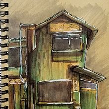 Japan building Ein Projekt aus dem Bereich Architektonische Illustration, Zeichnung, Illustration mit Tinte, Sketchbook und Skizzenentwurf von joshuaroldan - 21.03.2025