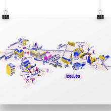 Ixelles . Drawing, Digital Illustration, Infographics, and Digital Painting project by Catherine De Brye - 03.21.2025
