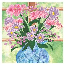 A Vase Full of Joy. Traditional illustration, Design, Painting, Watercolor Painting, Botanical Illustration, and Printing project by Ellie Stocks - 03.21.2025