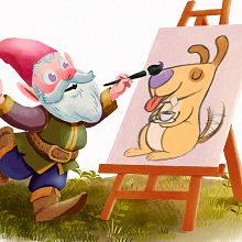 Pipkin the Painter. Digital Illustration, Painting, Character Design, and Children's Illustration project by Anderson Lima - 03.21.2025