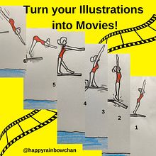 Turn Your Illustrations Into Movies!. Traditional illustration, Arts, Crafts, Drawing, DIY, Stor, telling, Animation, Creativit, Film, Video, TV, Motion Graphics, 2D Animation, Paper Craft, Stor, board, Filmmaking, and Character Animation project by happyrainbowchan - 03.22.2025