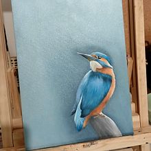 Martin Pescatore . Fine Arts, Naturalistic Illustration, Oil Painting, and Painting project by emmatibullo - 03.22.2025