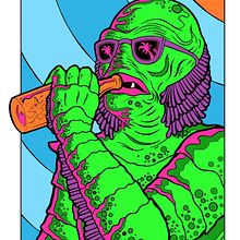 Summer Acid Creature. Traditional illustration, Digital Illustration, and Drawing project by Allan Graves - 03.24.2025