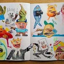 Illustration Techniques applied to Random Figures. Projekt z dziedziny  Sztuki piękne, Trad, c, jna ilustracja,  Malarstwo, Kreat, wność i Sketchbook użytkownika jutta_loeffler - 25.03.2025
