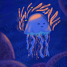 Fluidez Submarina. Digital Drawing, Character Design, and Digital Design project by Pilar Hernández - 03.25.2025