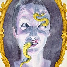 Two Face. Creativit, Watercolor Painting & Interactive Design project by Heather Clements - 03.26.2025