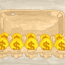 Editorial Illustration: Egg Prices. Drawing, Editorial Illustration, and Traditional illustration project by hazalbannach - 03.26.2025