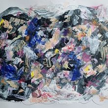 End of course project abstract painting first attempt. Pintura Acrílica, Artes plásticas, e Pintura projeto de Duta Raluca - 27.03.2025